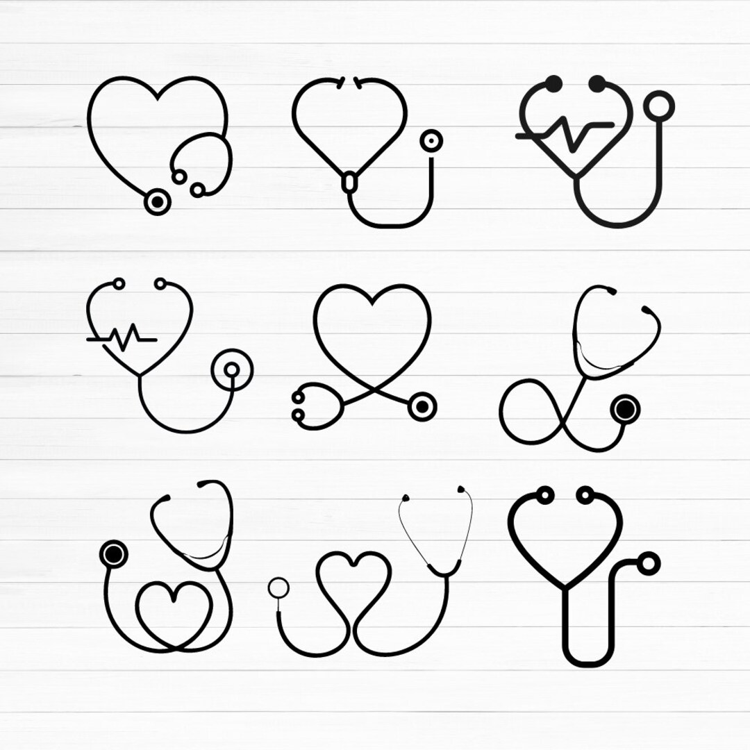 Stethoscope SVG, Heart Stethoscope, Nurse Svg, Nurse Life Svg