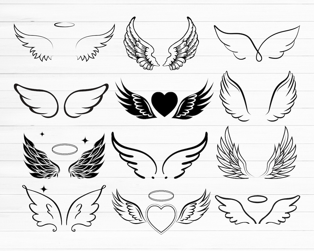 Angel Wings Svg, Angel Svg, Wings Svg, Angel Wings Clip Art, Angel