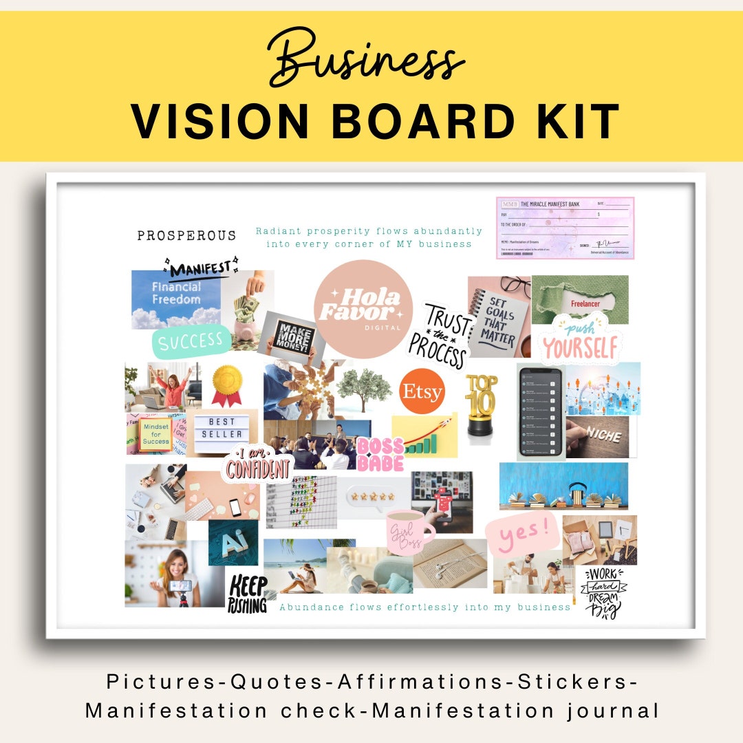 Business Vision Board Kit Vision Board Kit Business Vision Board Bundle ...