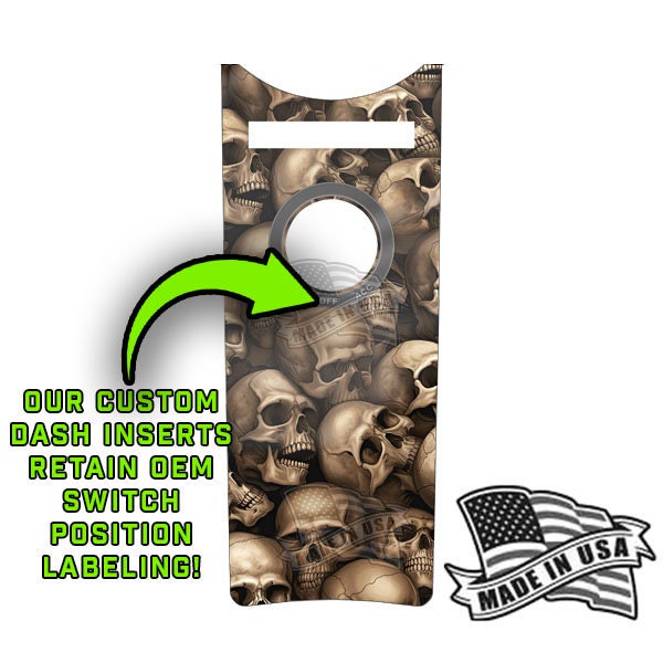 Skull Pile Dash Insert For 2008-2017 Harley FLHX Street Glide – Glossy Vinyl Wrap-926445