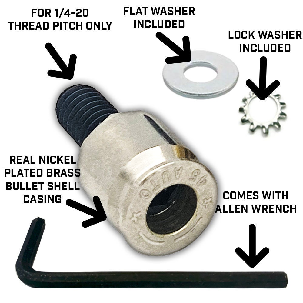 grindlodge ボンボネロ パーツ Real 45 Auto Brass Bullet Shell Casing Fender to Seat Bolt