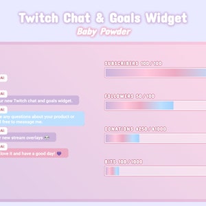 Baby Powder Chat and Goal Widget for Stream - Twitch