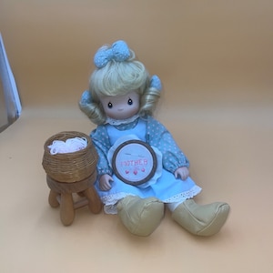 Precious Moments Vintage Little Precious Moments Doll 1994 Porcelain This is Rare.
