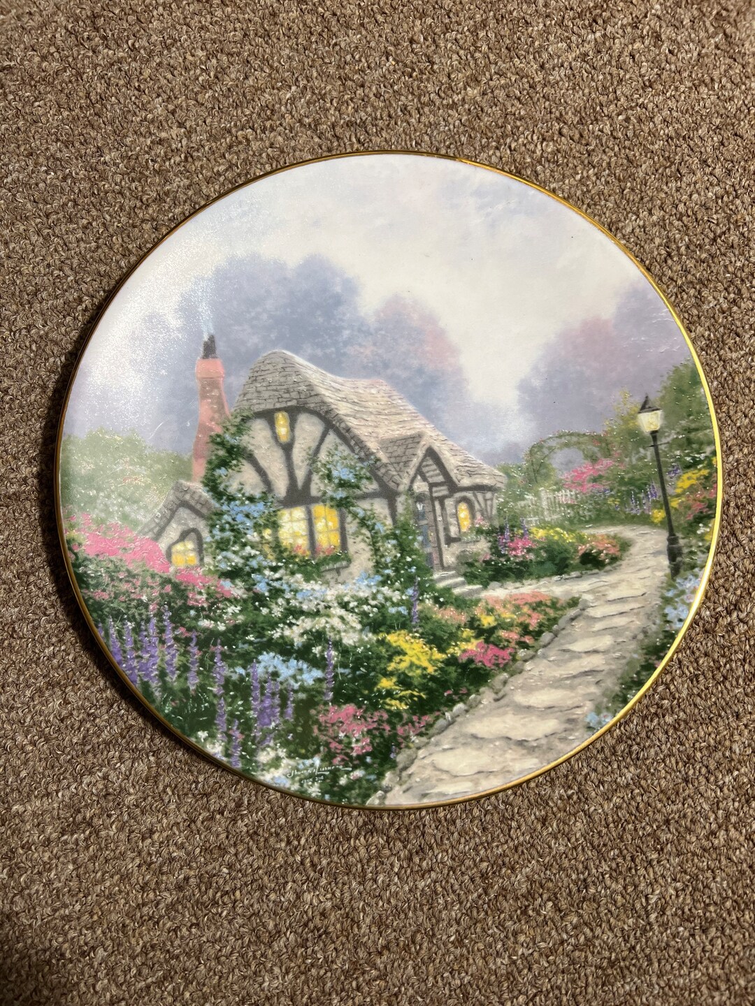Thomas Kinkade Collector Plate Garden Cottages of England Chandlers