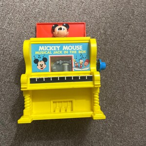 Mickey Mouse Jack in the Box VTG 50s Carnival Disney NOT