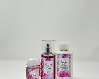 Bath and Body Works SWEET PEA Travel Size Gift Set
