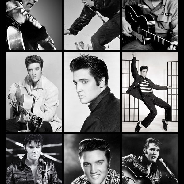 Elvis Presley A3 Digitales Poster. Drucken Sie zu Hause. Kann ohne Auflösungsverlust auf A4, A5 oder A6 oder auf A2 verkleinert werden.