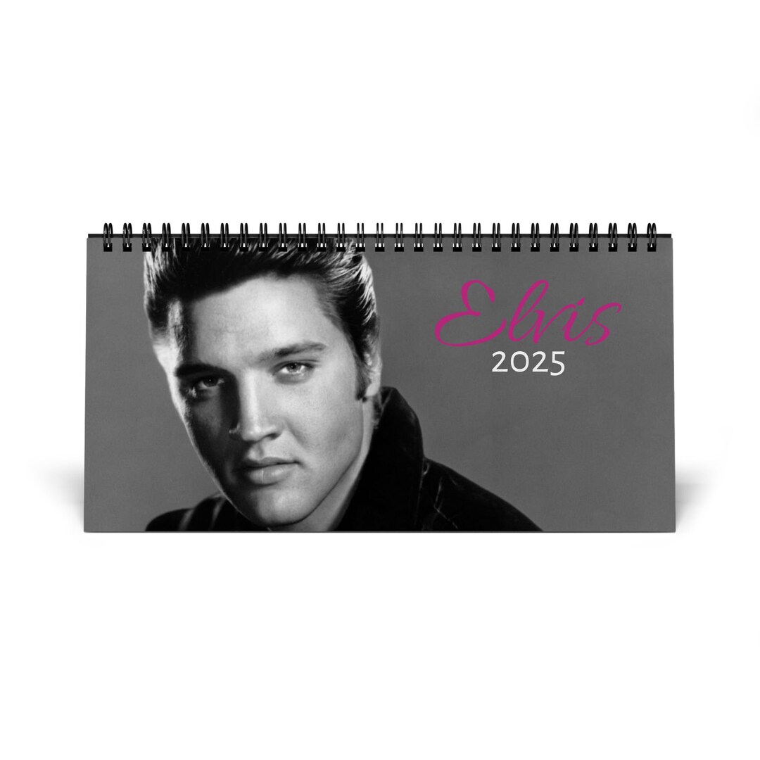 Elvis Presley, the King. Desk Calendar 2025 Grid Etsy
