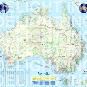 Map of Australia - Highly detailed, digital file.