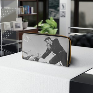 Elvis Presley - ¡El Rey! Cartera con cremallera, bolso de mujer, cartera de mano, idea de regalo
