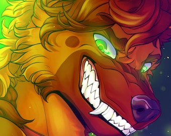 Custom Furry Art, Furry Commission Artwork, shaded bust