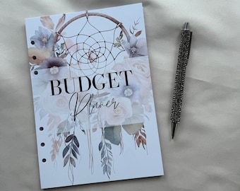 A5 Budgetplaner Budget Planer Budgeting Budgetieren Einlagen 6-Fach gelocht Basic Umschlagmethode Traumfänger Design undatiert ohne Binder