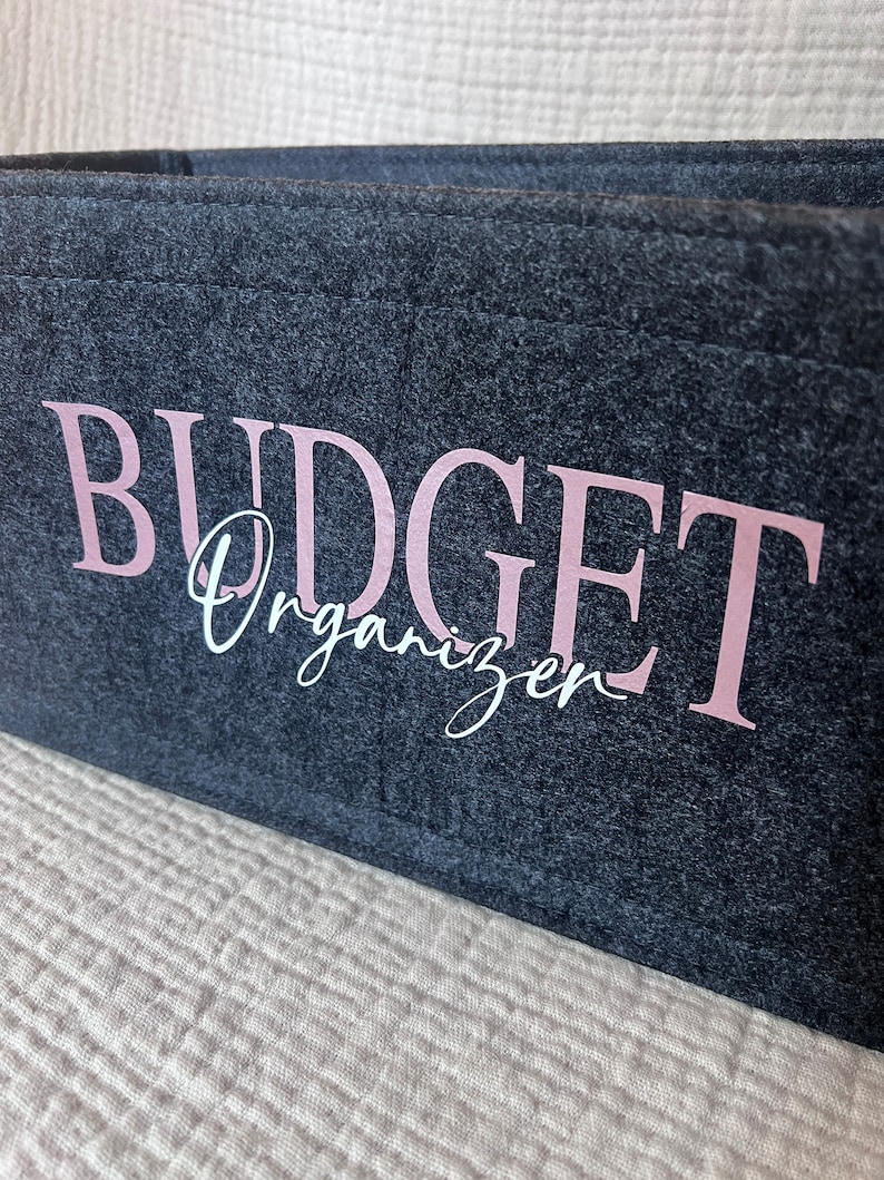 Budget Organizer Budgeting Ordnung Personalisierter Organizer aus Filz für Budget Planer Bild 7