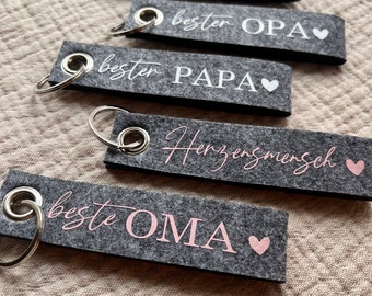 Personalized felt keychain | Gift | birthday | Mother's Day | Father's Day | Gift idea | Trailer | personalized