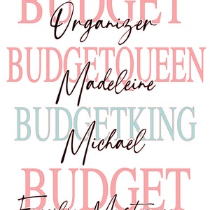 Budget Organizer Budgeting Ordnung Personalisierter Organizer aus Filz für Budget Planer Bild 5