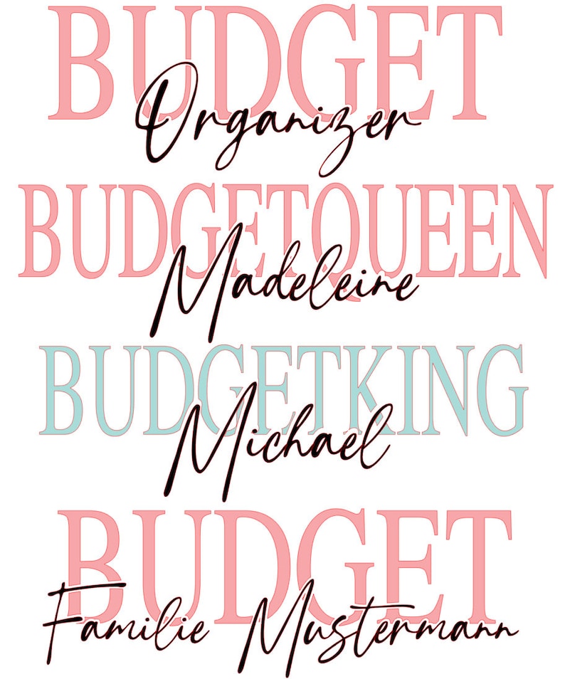 Budget Organizer Budgeting Ordnung Personalisierter Organizer aus Filz für Budget Planer Bild 5