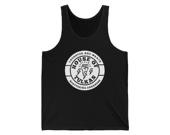 House of Vulkas Logo Tank Top | Lightning Fist Emblem, Band Tee