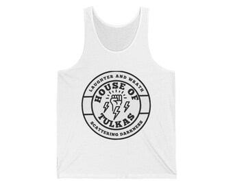 House of Tulkas emblem tank | fantasy sigil, lightning fist, gamer shirt