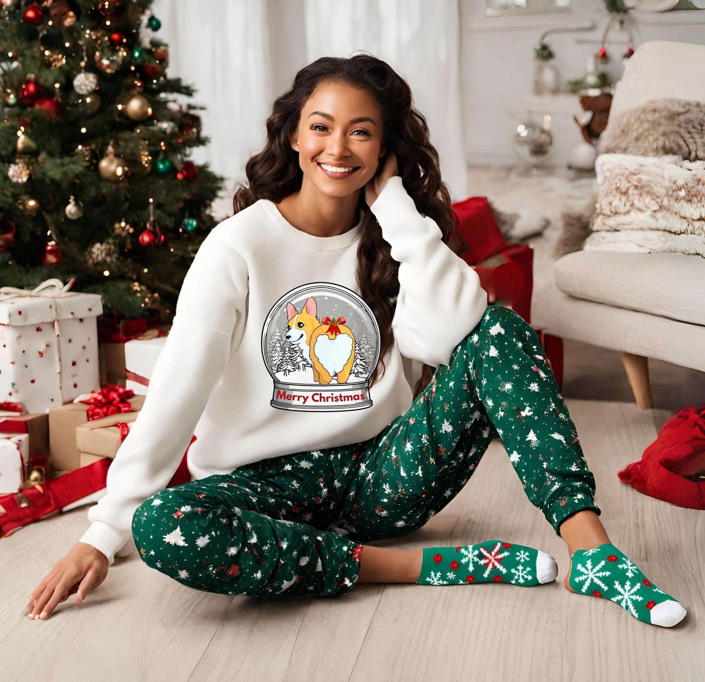 Matching Dog and Owner Christmas Sweater Set, Festive Winter Holiday