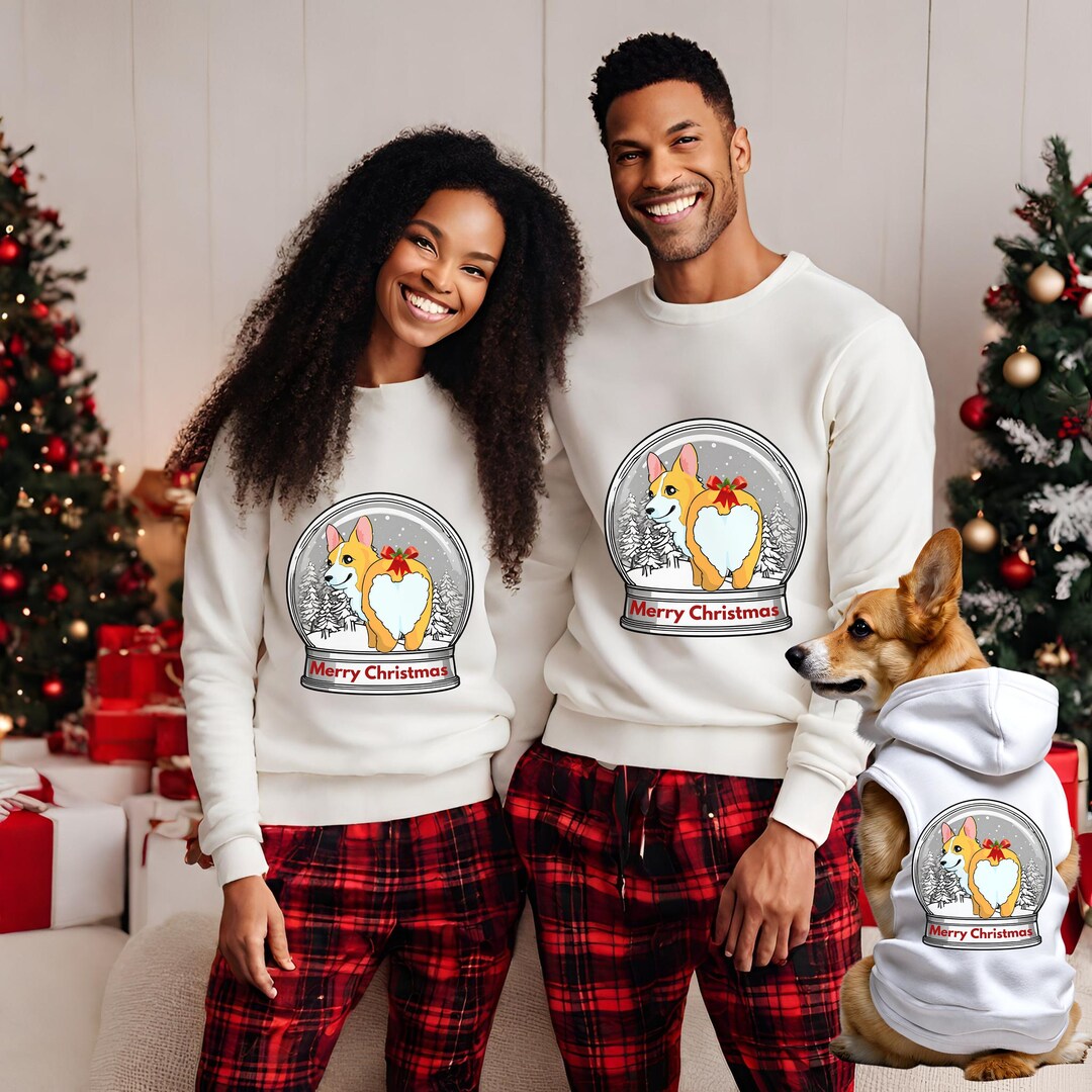 Matching Dog and Owner Christmas Sweater Set, Festive Winter Holiday Pet & Human Hoodie, Warm