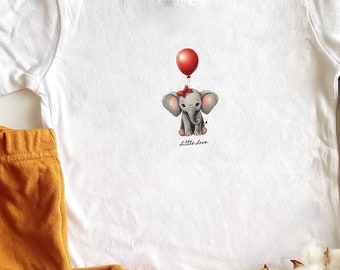 Personalized Custom Infant Toddler Baby Elephant Jersey T-shirt