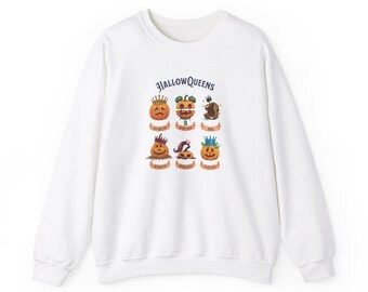Halloween &#39;Hallowqueen&#39; Sweatshirt - Six Wives Musical Theater Theatre fan broadway inspired October pumpkin sweatshirt, Unisex Crewneck