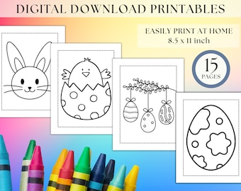 Easter Coloring Pages Easter Egg Color Pages Easter Activity for Kids Kindergarten Easter Activity Beginner Coloring Page Easter Printable