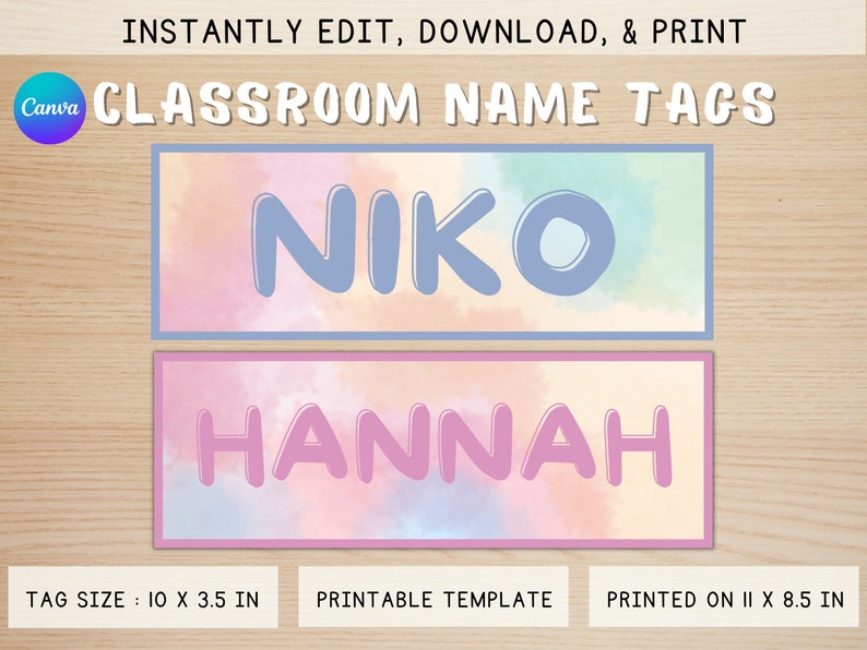 Colorful Classroom Name Tag Template Editable Cubby Name Tags Etsy Colorful Classroom Name Tag Template Editable Cubby Name Tags Etsy