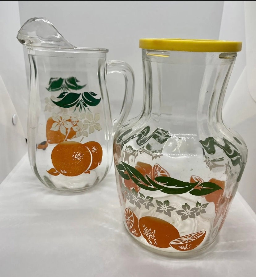 Vintage Anchor Hocking Orange Juice Carafe Pitcher – just dandies