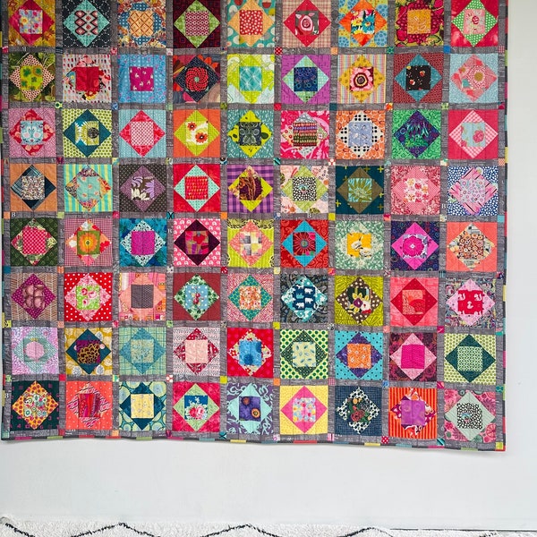 Square In A Square - Handmade Quilt 73" x 73" By Michelle Mckillop