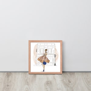 Fashion Girl in France Framed Poster