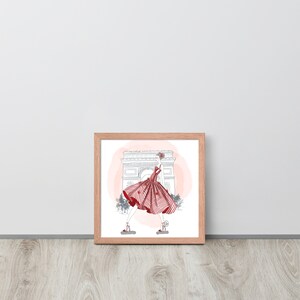 Fashion Girl in Paris Framed Poster