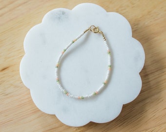 White Lemonade Bead Bracelet | By Cherry & Co