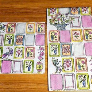 Pastel Mahjong Chinoiserie Decoupage Napkin