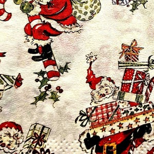 Balancing Santa Decoupage Napkin