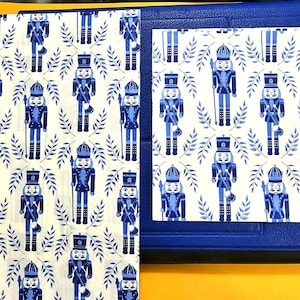 All Blue Nutcracker Decoupage Napkin