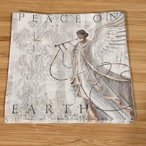 Angel Peace on Earth Decoupage Napkin