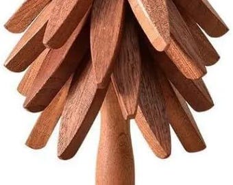 Trivet Tree Set - Christmas Gift Heat Resistant Teapot Coasters & Potholders, Wooden, Decorative