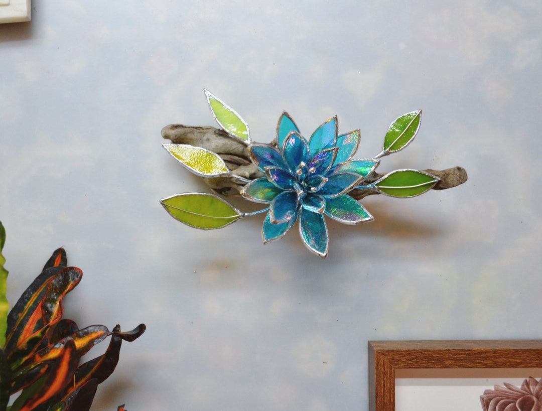 Stained Glass Flower Wall Decor Suncatcher Art. Wall Window Etsy