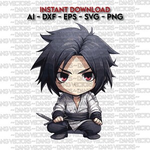 Naruto Cliparts - Sasuke Uchiha Clipart Set, Sasuke SVG cut files