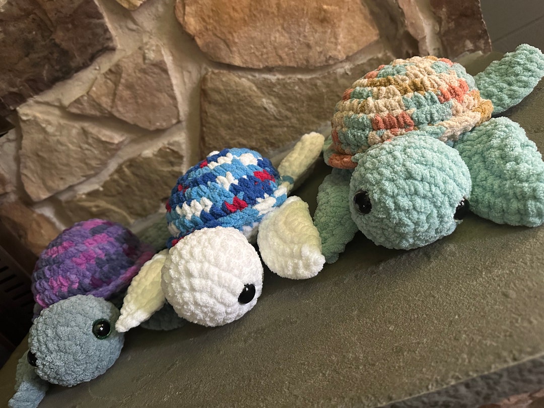 Shellbert Plushie Crocheted Turtle Plush Ready to Ship Turtle Plush Toy ...