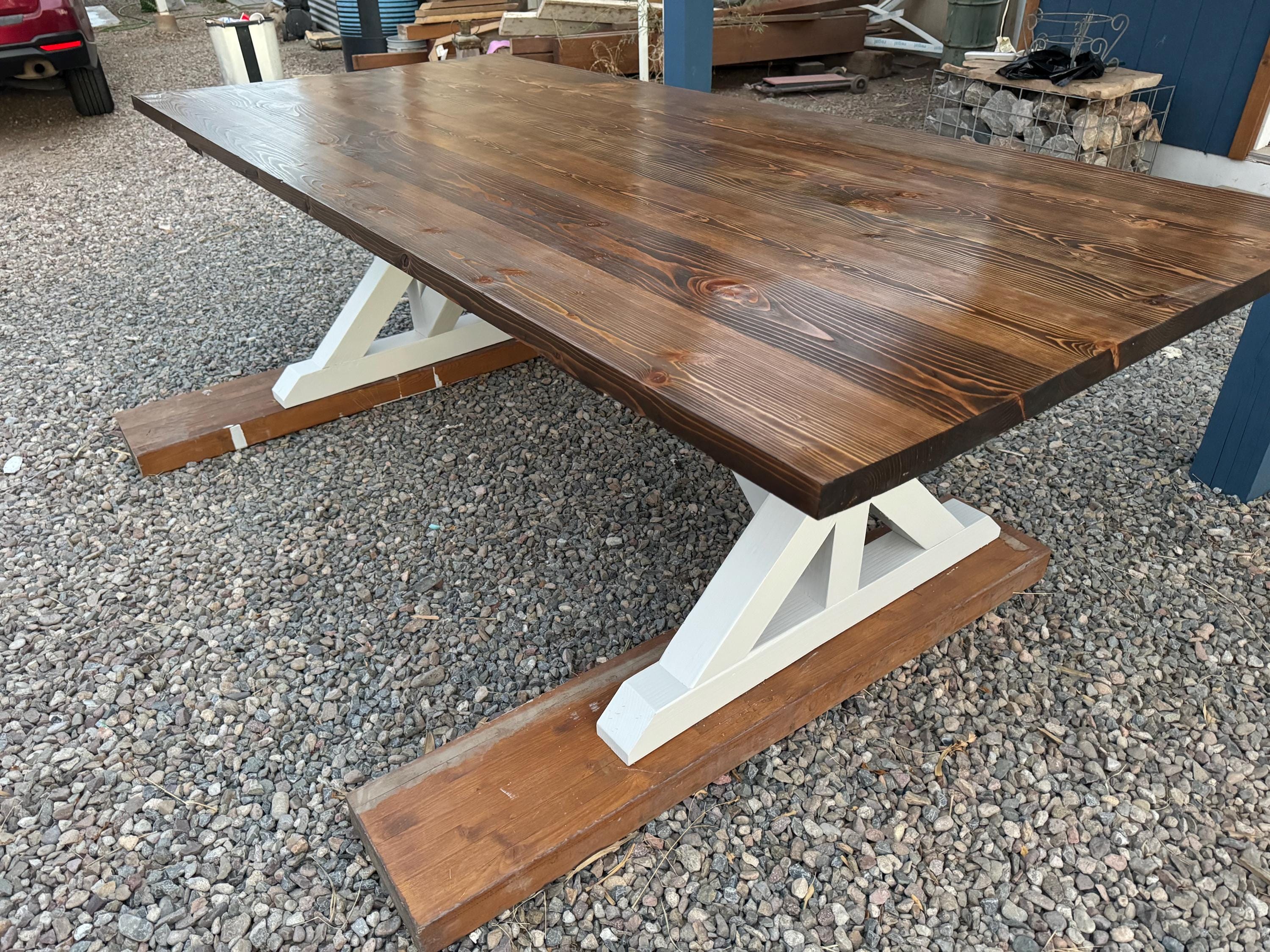 Farmhouse Table, Farm Table, Long Farmhouse Table, Rustic Table, Rustic ...