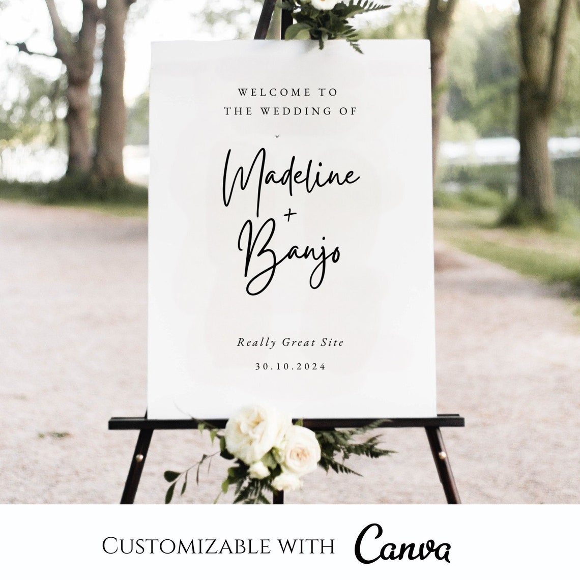 Calligraphy Welcome Sign Template, Printable Welcome Sign, Bridal Shower Sign, Wedding Welcome ...