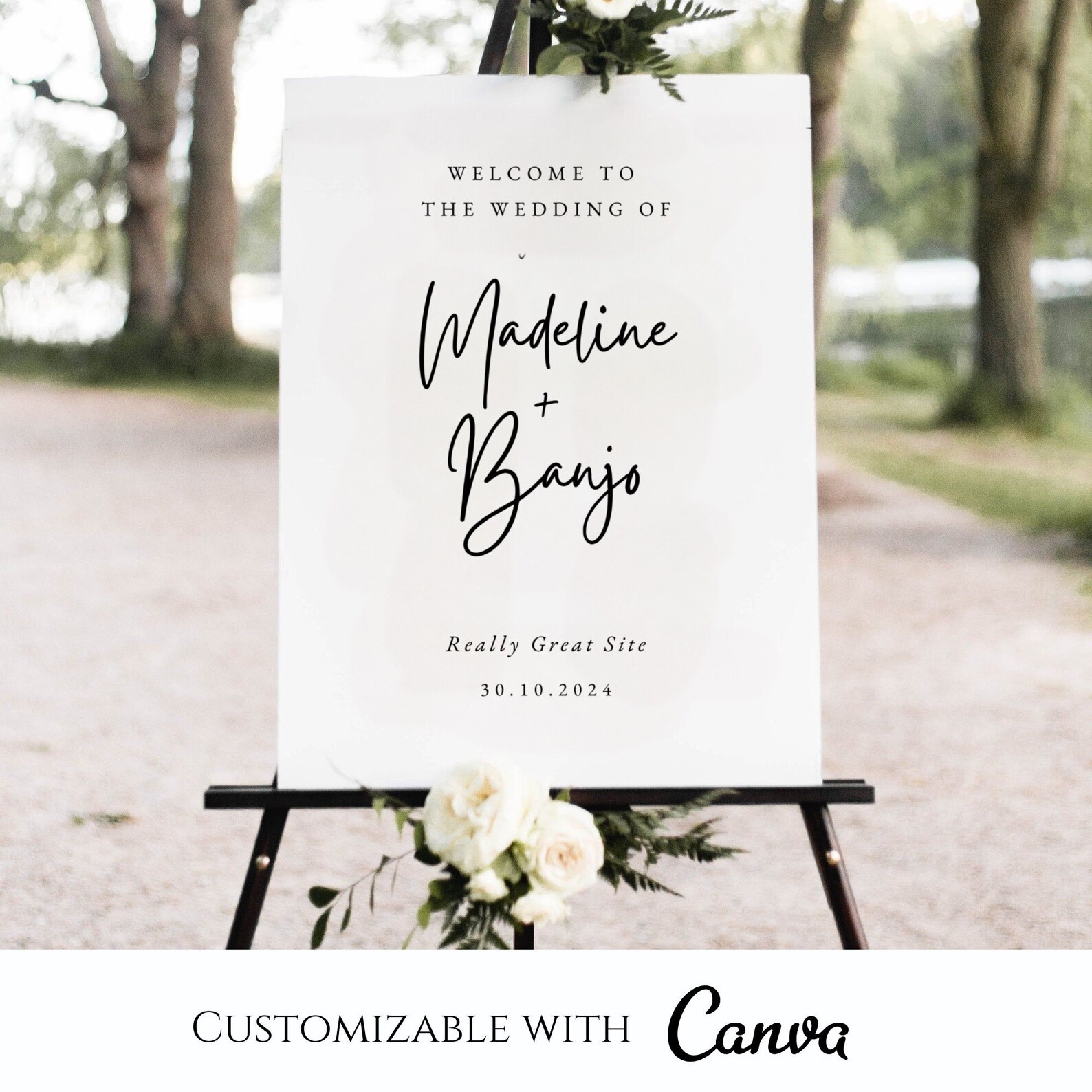 Calligraphy Welcome Sign Template, Printable Welcome Sign, Bridal Shower Sign, Wedding Welcome ...