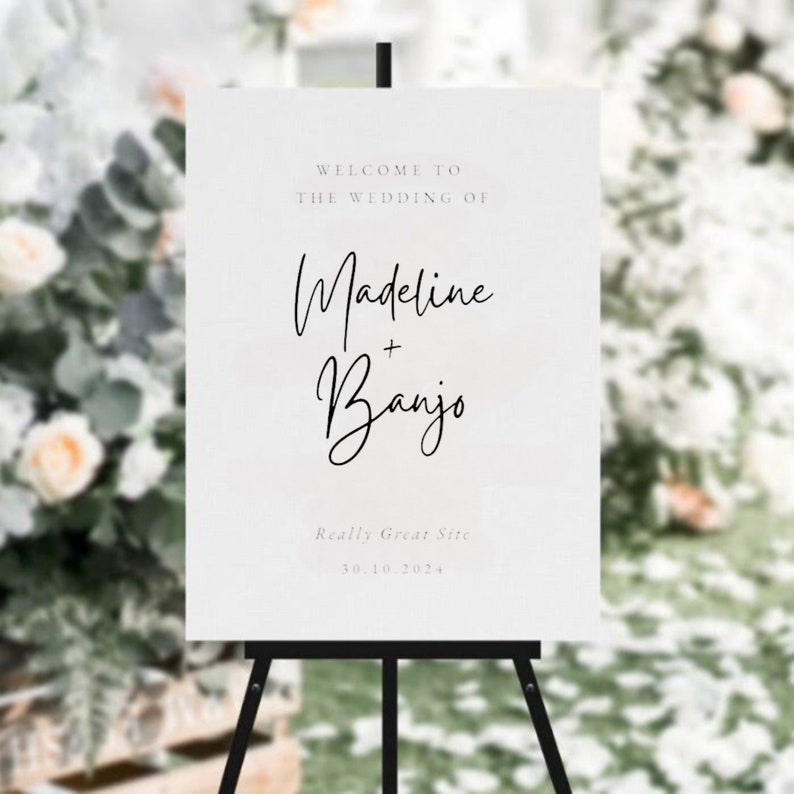 Calligraphy Welcome Sign Template, Printable Welcome Sign, Bridal Shower Sign, Wedding Welcome ...