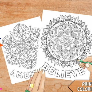 Mindful Mandalas: Relaxation Coloring Book for All Ages; Therapeutic Mandala Printable Coloring Pages for Relaxation for Home and Classroom
