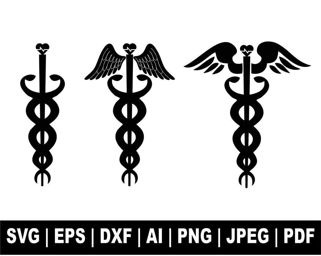 Medical Symbol Svg Caduceus Svg Star of Life Svg Md Svg Etsy