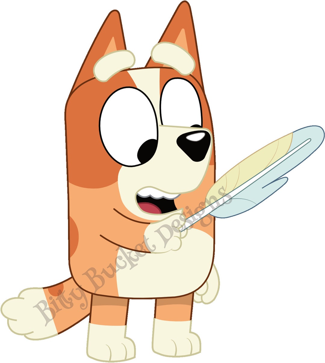 Bingo Heeler Feather Wand Bluey PNG Etsy Israel