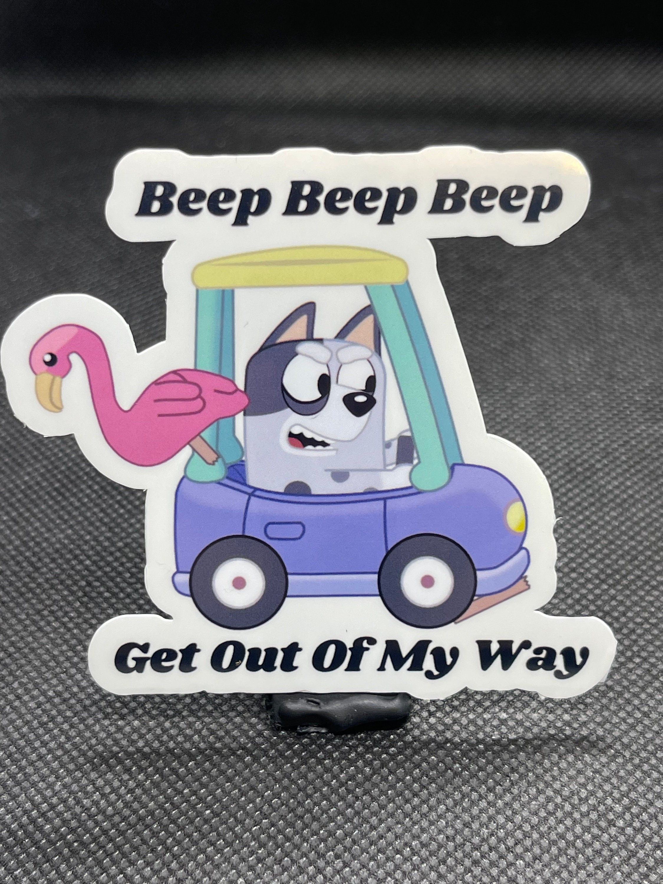3 Muffin Heeler Pedal Car Bluey Bumper Sticker Etsy UK