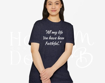 Güte Gottes T-Shirt 60 Baumwolle und 40 Poly | Unisex | T-Shirt | Treue | Ich werde von der Güte Gottes Singen | Psalm 89: 1